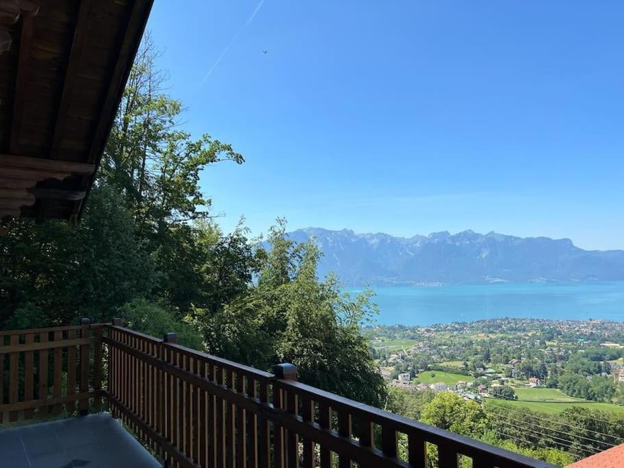 Swiss Chalet - Mountain And Lake View Blonay Bagian luar foto